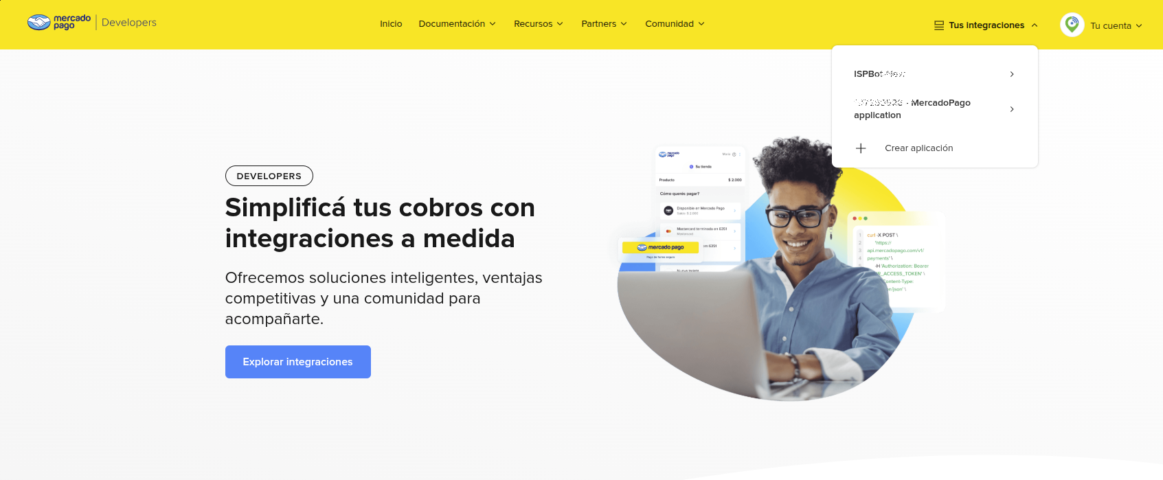 Crear nueva aplicación de códigos QR